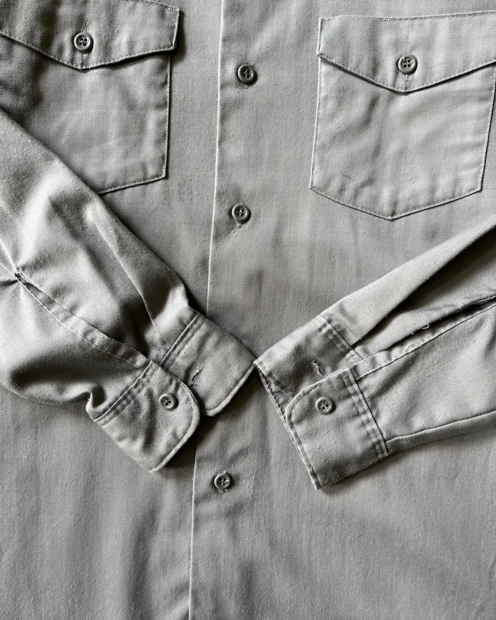 1970s - Grey LEE Chetopa Work Shirt - M - 2