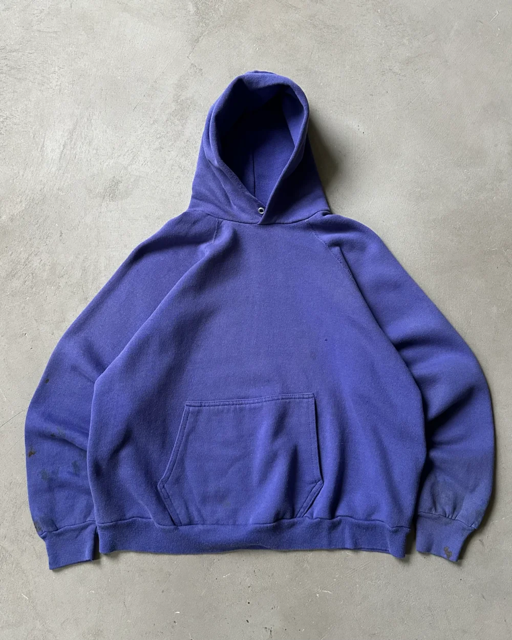 1970s - Distressed Purple Blank Hoodie - S