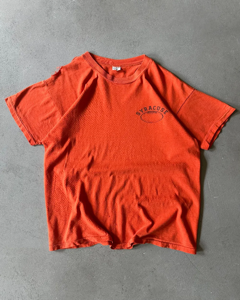1970s - Distressed Orange Syracuse T-Shirt - S