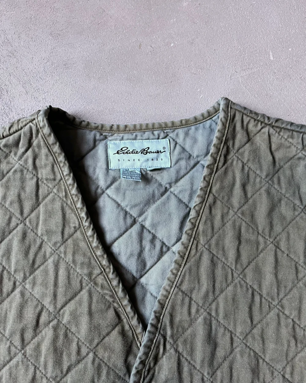 1990s - Green Eddie Bauer Quilted Vest - XL - 5