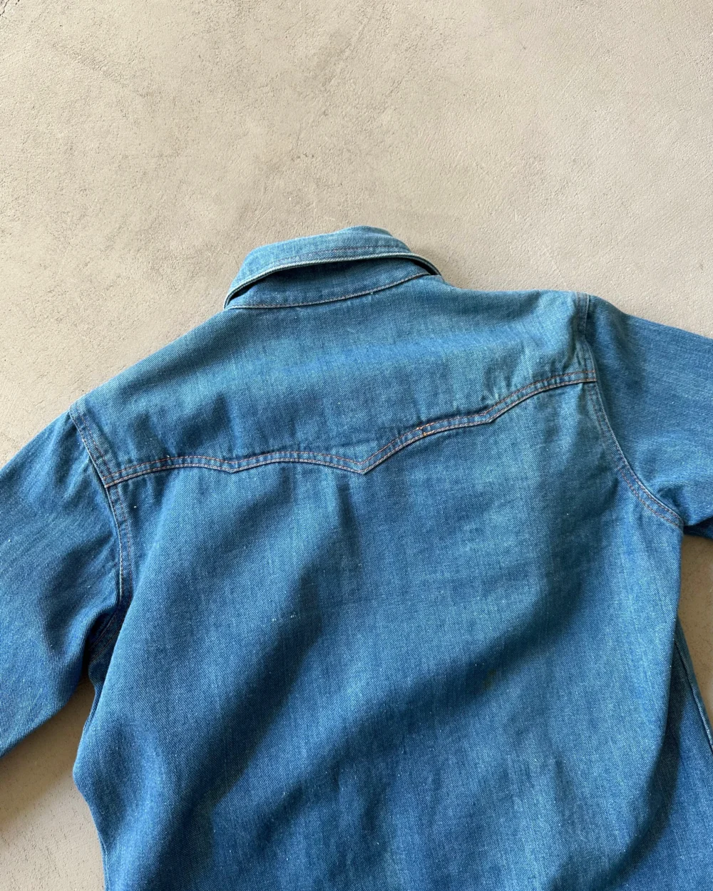 1970s - Denim Western Shirt - S - 4