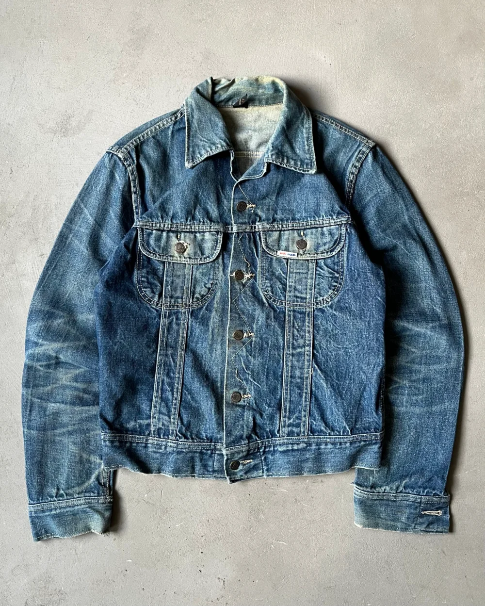 1970s - Faded Blue US TOP Denim Jacket - S