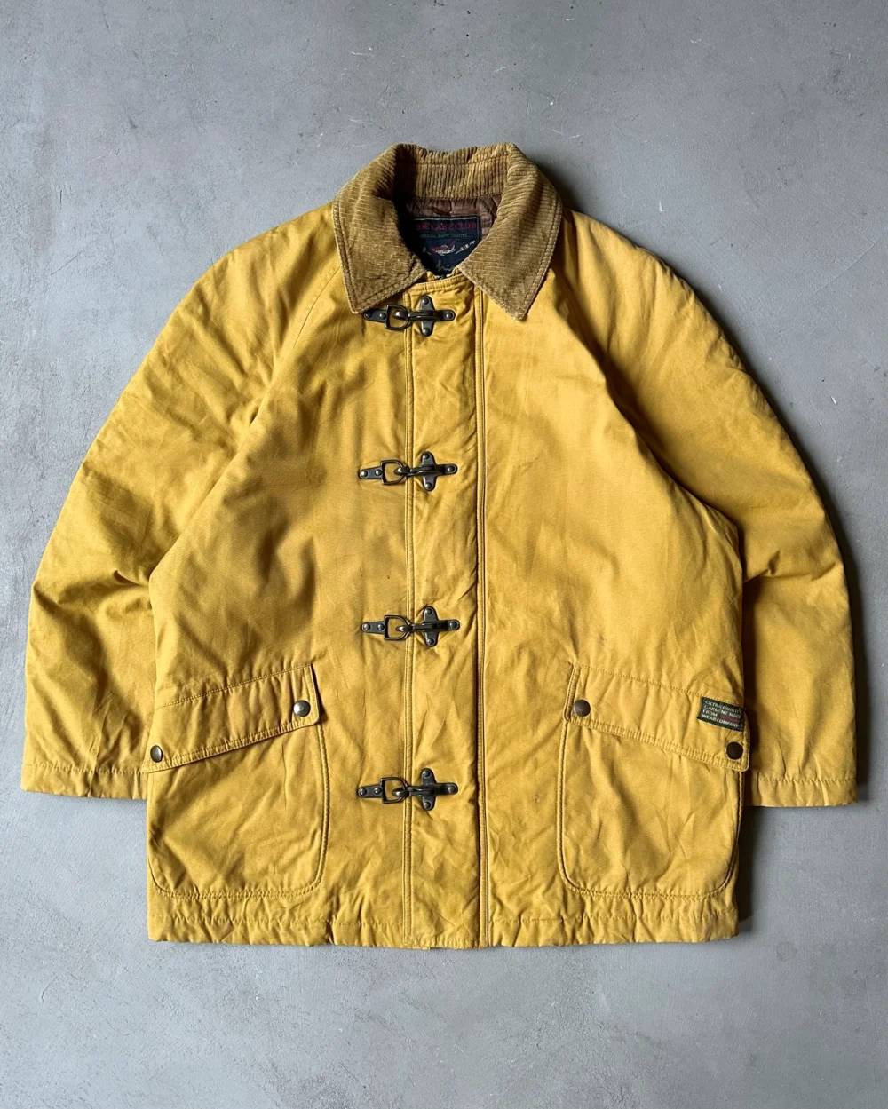 1990s - Yellow Quilted Fireman Coat - M
