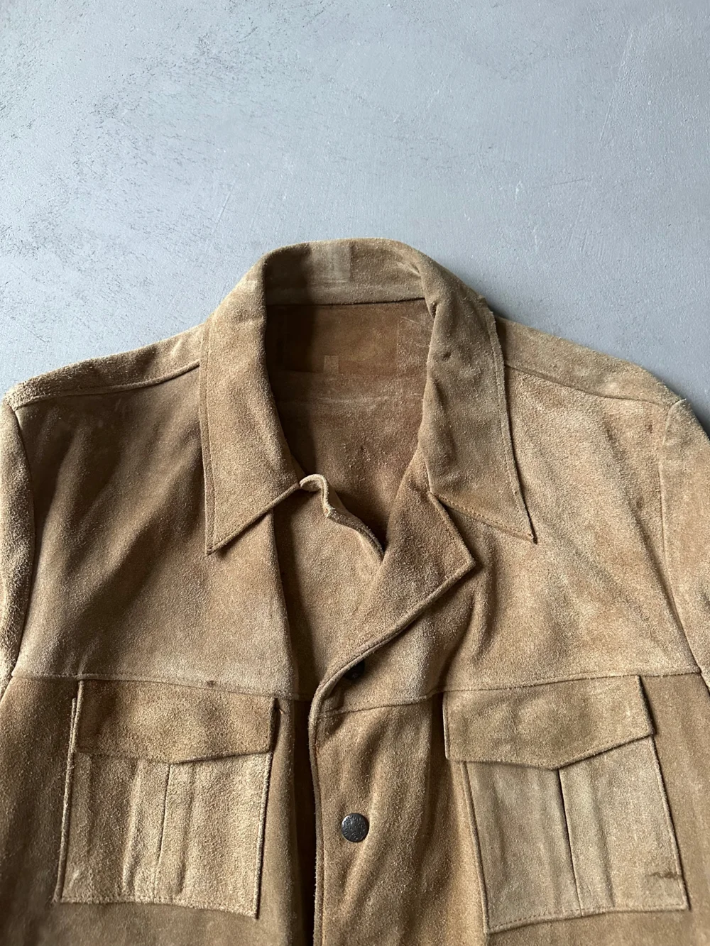 1980s - Tan Safari Suede Jacket - L - 4