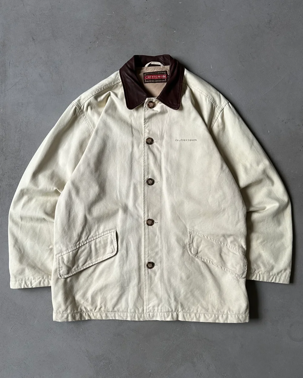 1990s - Beige Chevignon Barn Coat - M