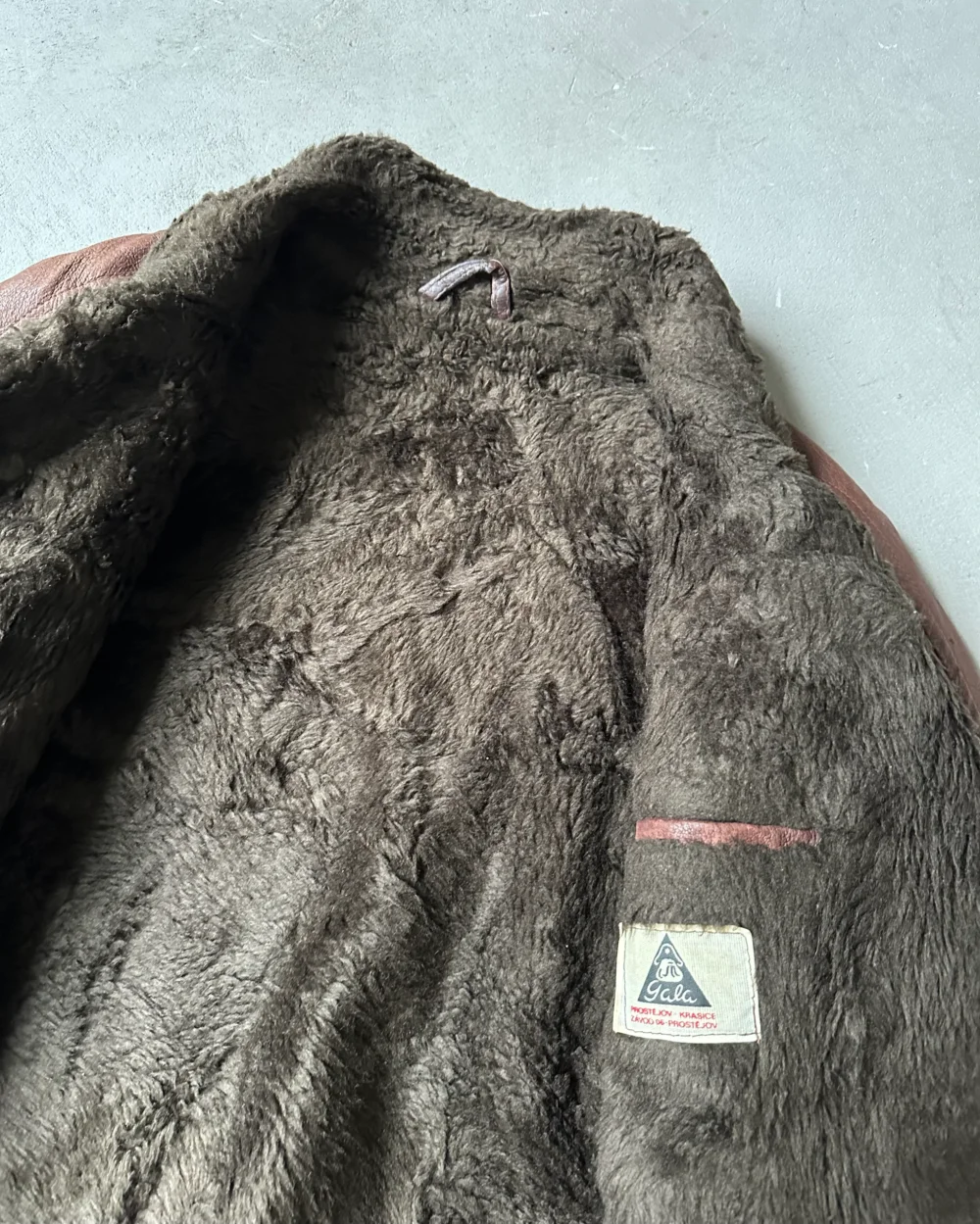 1960s - Brown Gala Faux Fur Leather Jacket - L - 5