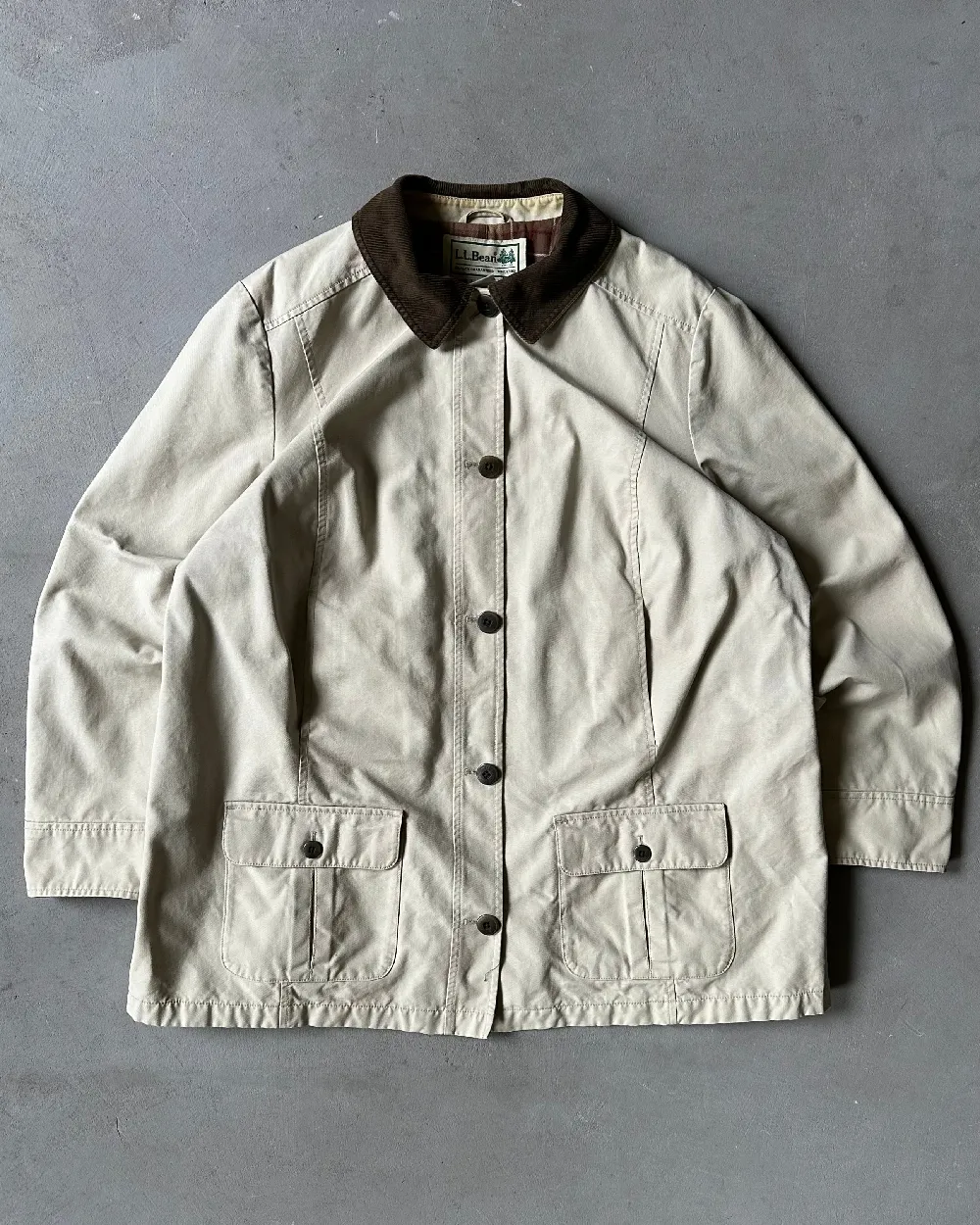 2000s - Beige L.L.Bean Barn Coat - (W)XXL