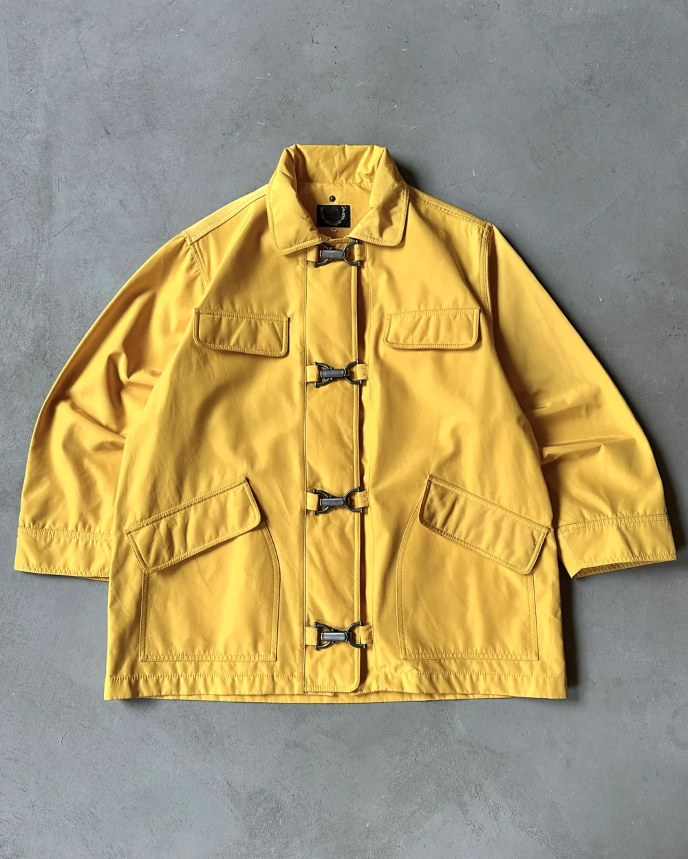 2000s - Yellow Fireman Rain Coat - M