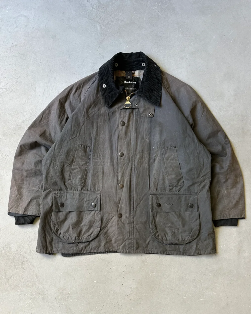 2000s - Faded Charcoal Barbour Bedale Jacket - 46