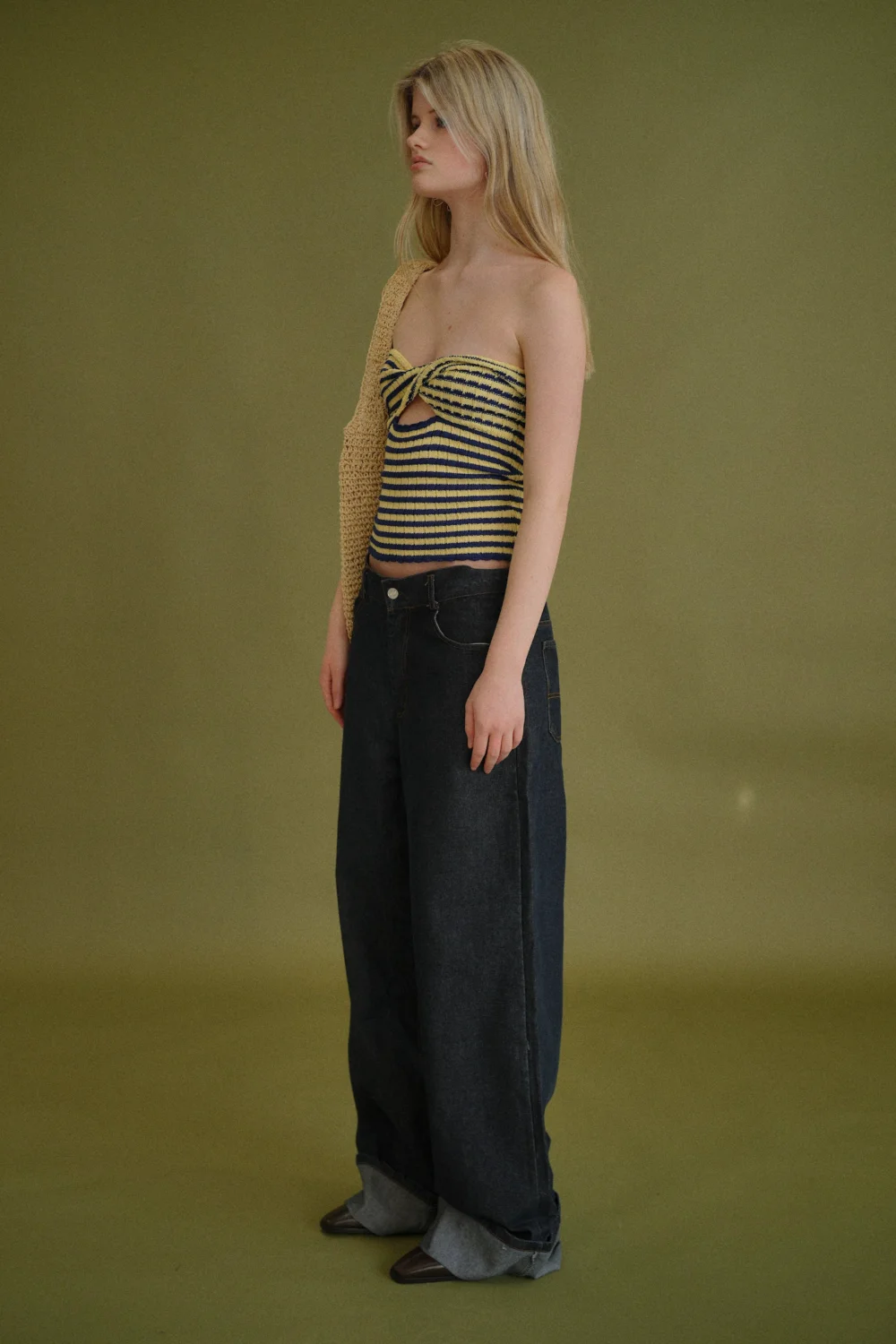 TWISTED KNIT TUBE TOP - 4