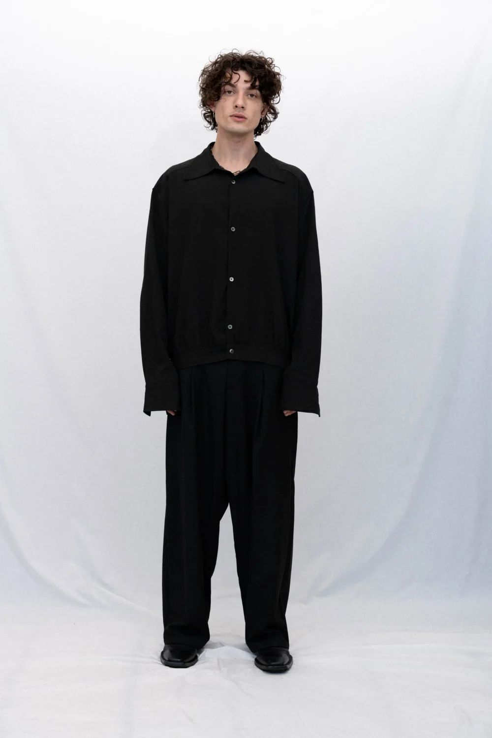 FINAL SALE | CAPRI OVERSHIRT (Black) - 4