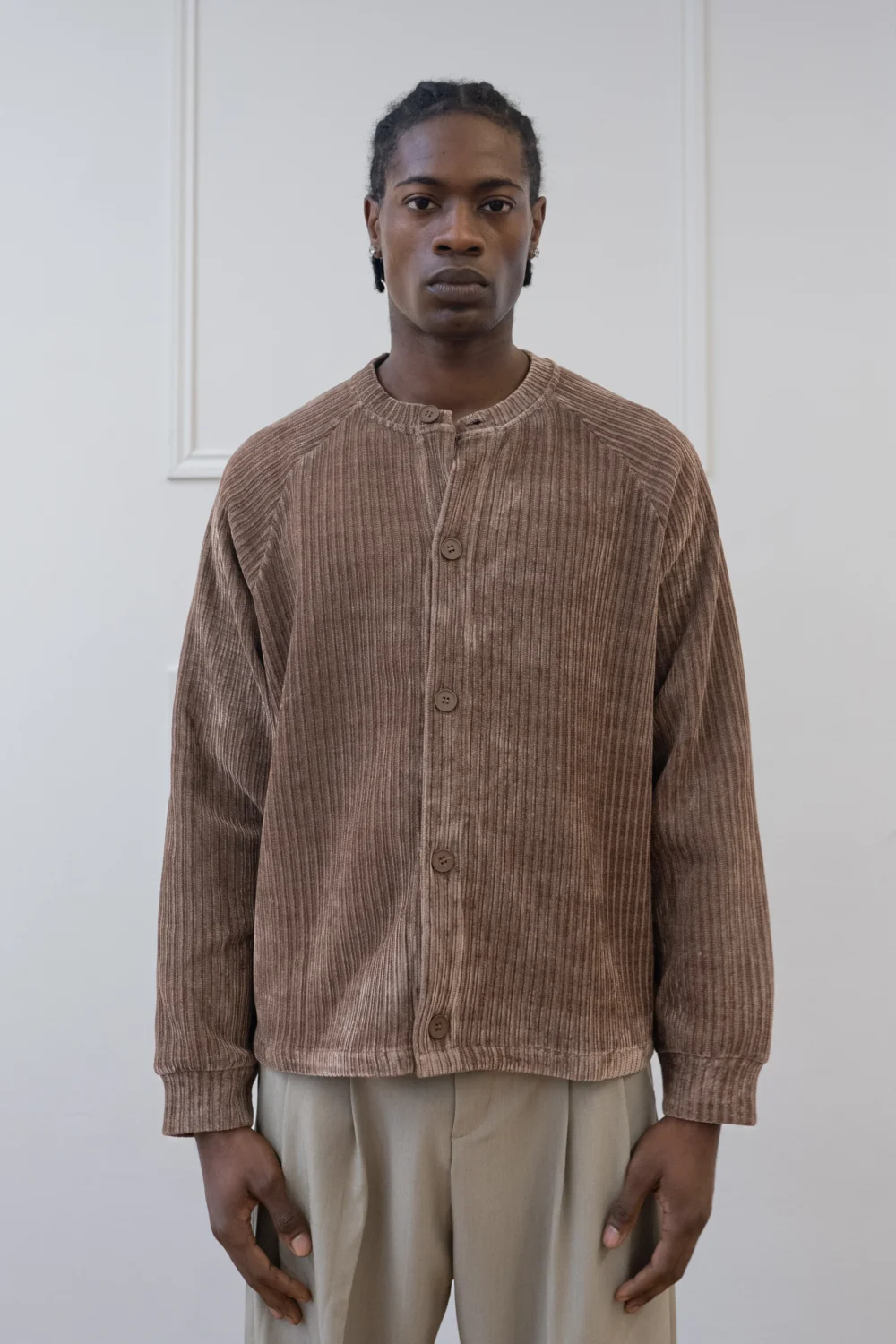 LONGLINE RIBBED CARDIGAN