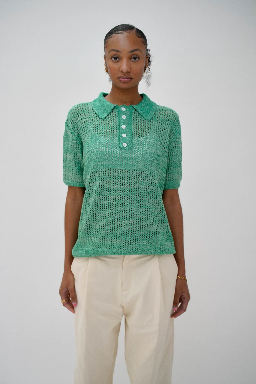 LEMONE CROCHET POLO