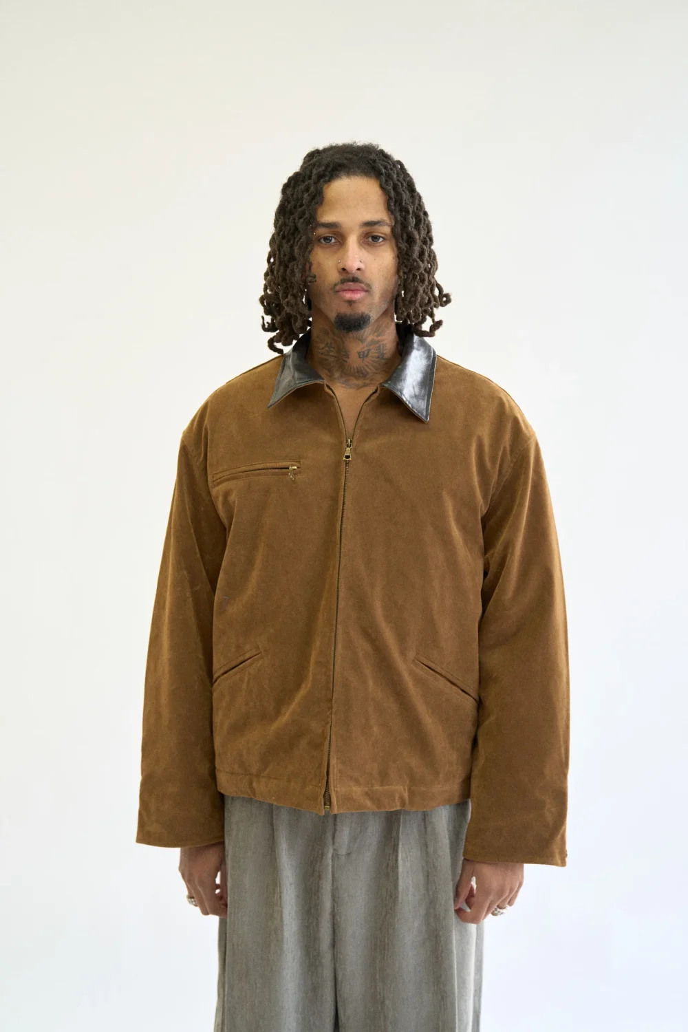 BRUSHED WESTERN JACKET, STUCCO