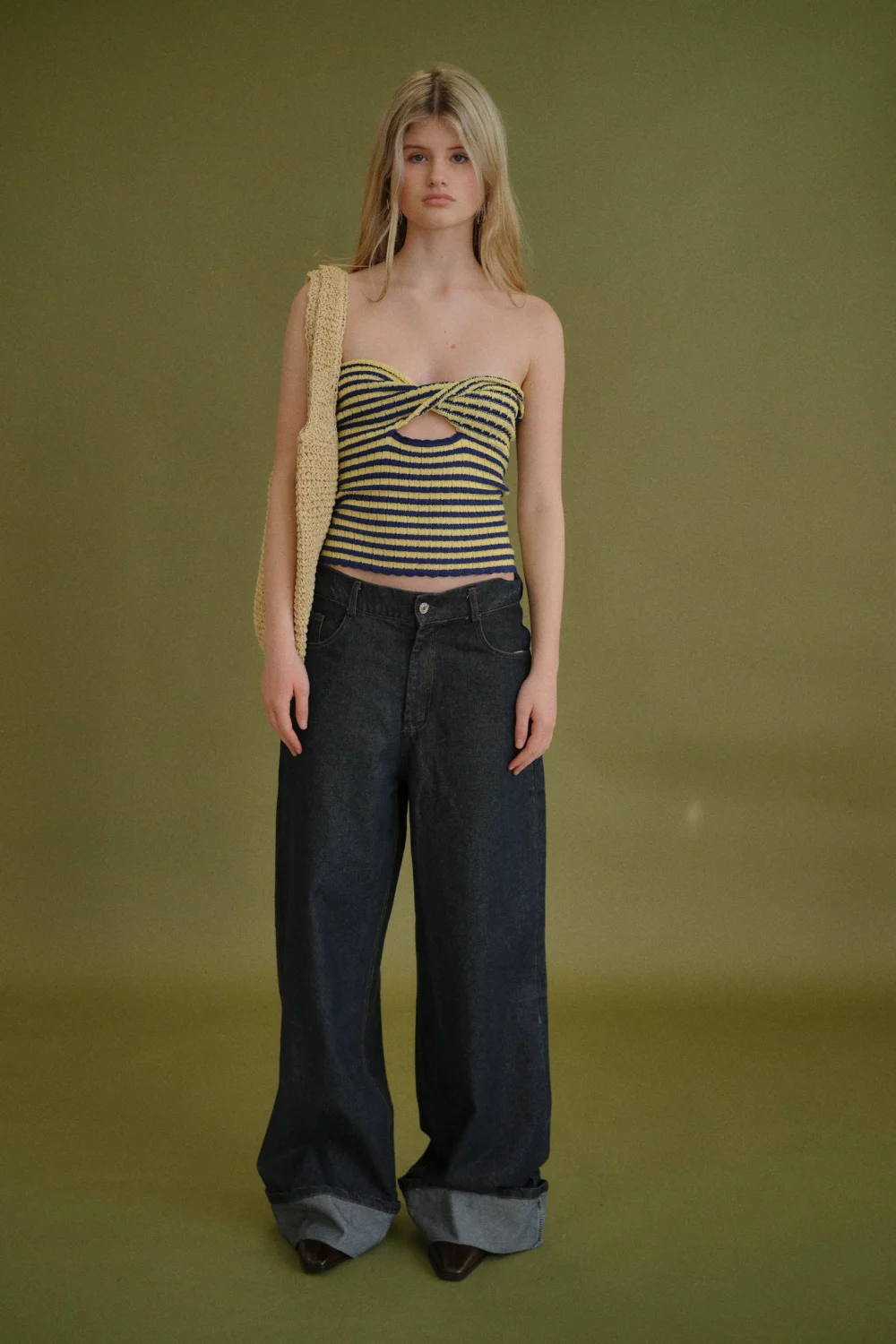 TWISTED KNIT TUBE TOP - 3