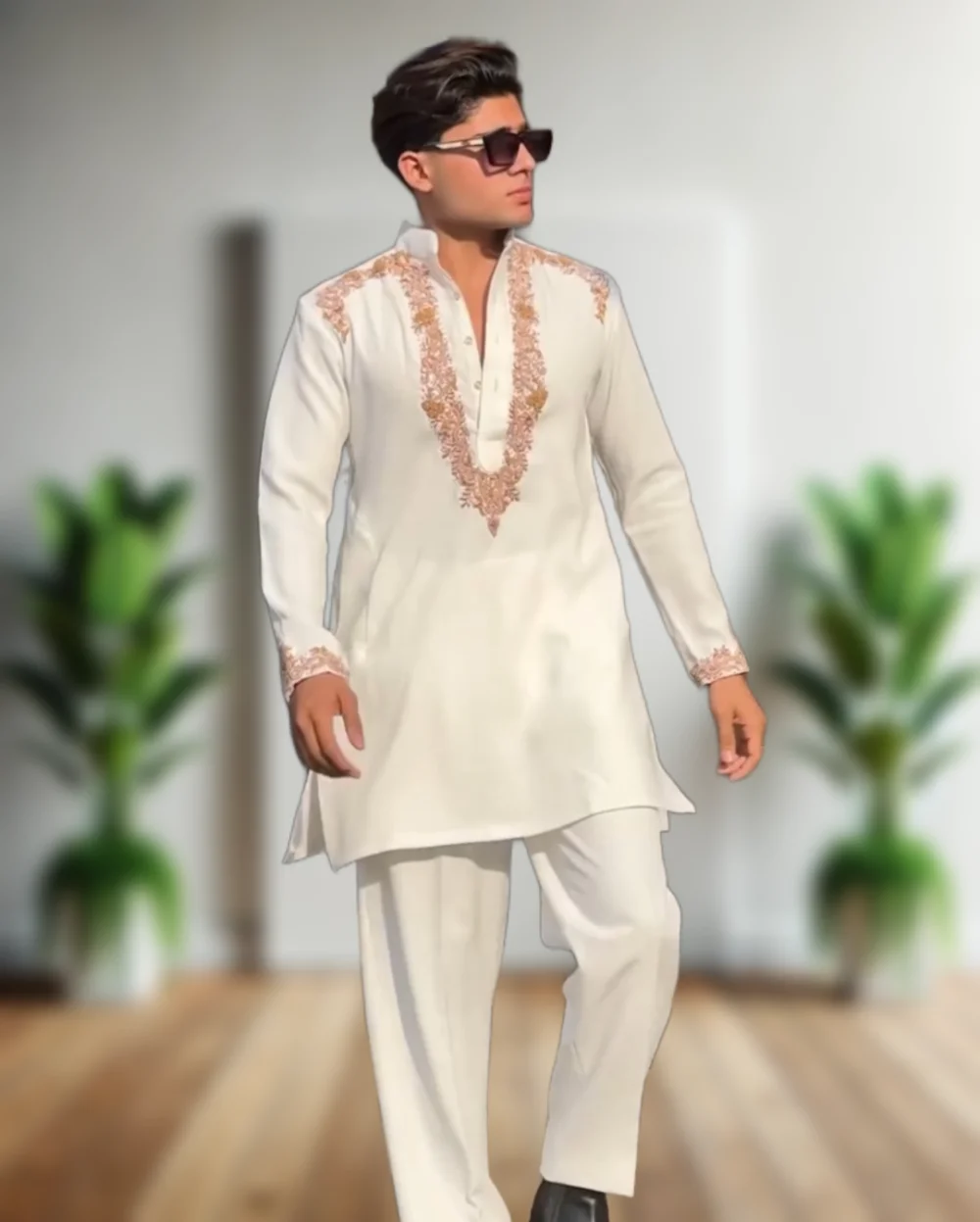 Eid Exclusive Luxury Embroidered Kurta Pajama Set | Faisaloutfits Eid Collection Premium Embroidered Kurta Pajama Set - Faisal Outfits