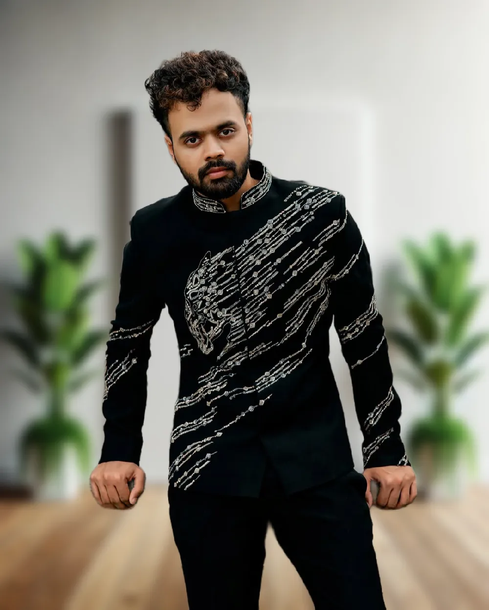 Men’s Exclusive Most Trending Designer Luxury Handcrafted Bandhgala with Pant Set – Premium Groom & Celebration Outfit by Faisaloutfits - Faisal Outfits