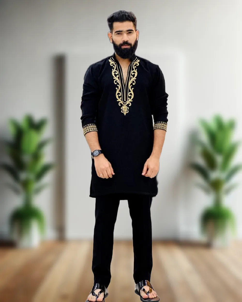 Men’s Exclusive Most Trending Designer Luxury Embroidery Work Kurta Pajama Set – Sophisticated Festive & Traditional Wear by Faisaloutfits - Faisal Outfits
