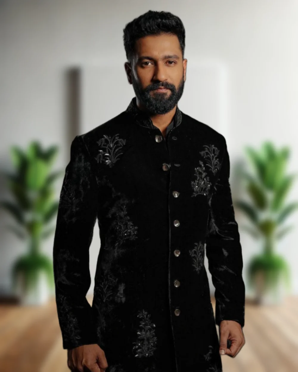 Trending Wedding Indo-Western Ensemble – Luxury Embroidery with Coordinated Pant Set | Premium Wedding Indo-Western Set – Designer Embroidery with Stylish Pant - Faisal Outfits - 3