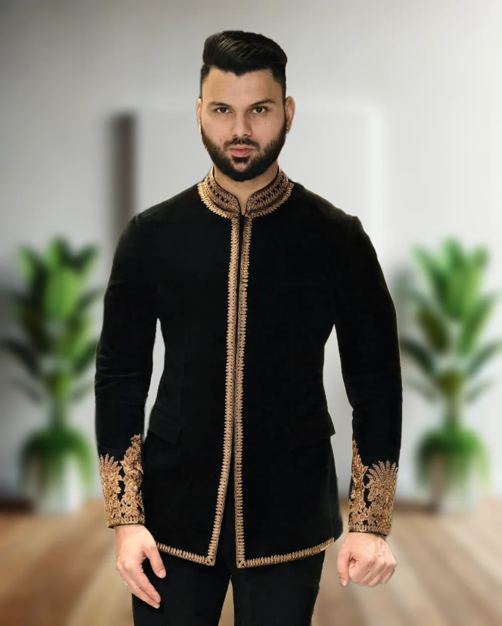 Royal Elegance Luxury Handcrafted Bandhgala Jodhpuri Suit for Weddings By Faisaloutfits | Majestic Moments: Designer Wedding Bandhgala Suit – Handcrafted Luxury - Faisal Outfits