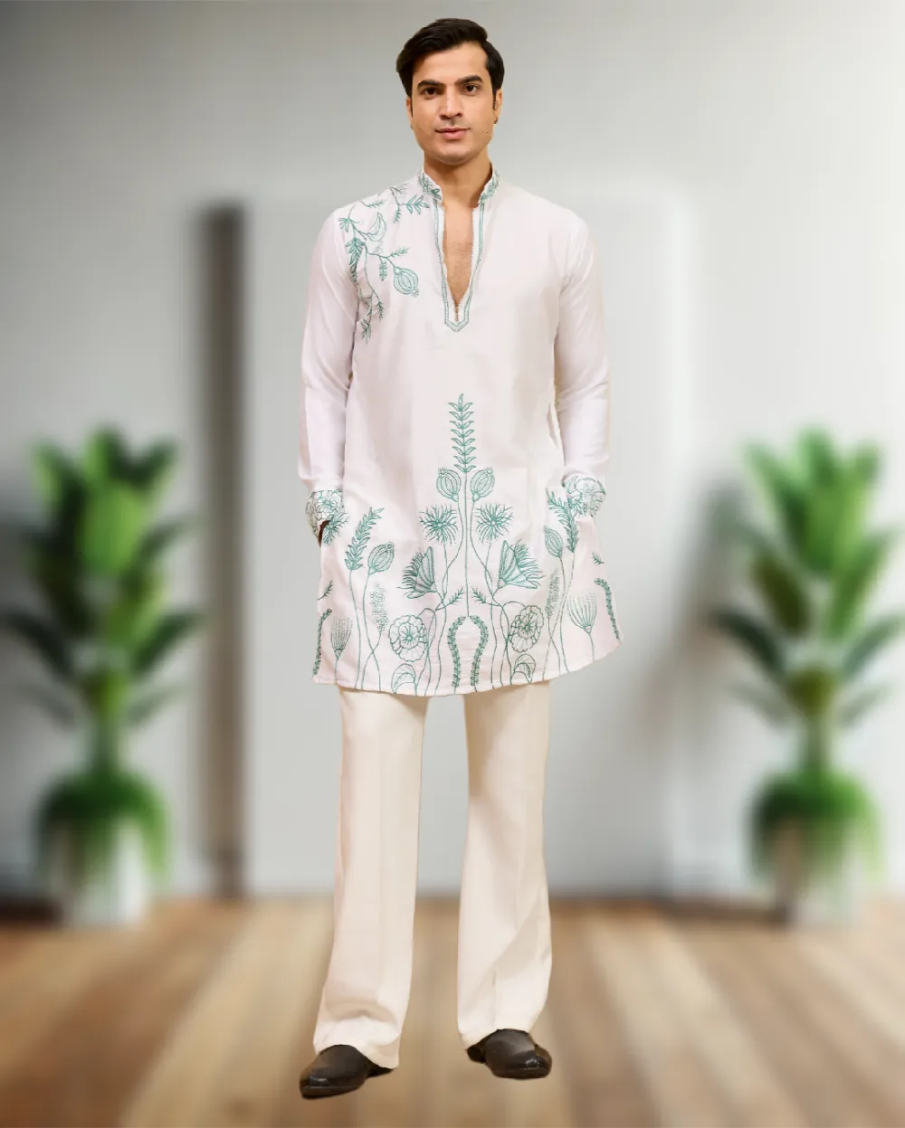 Men’s Exclusive Most-Trending Designer Luxury Thread Embroidery Work Kurta Pajama Set – Premium Wedding, Festive & Traditional Ethnic Wear by Faisaloutfits - Faisal Outfits