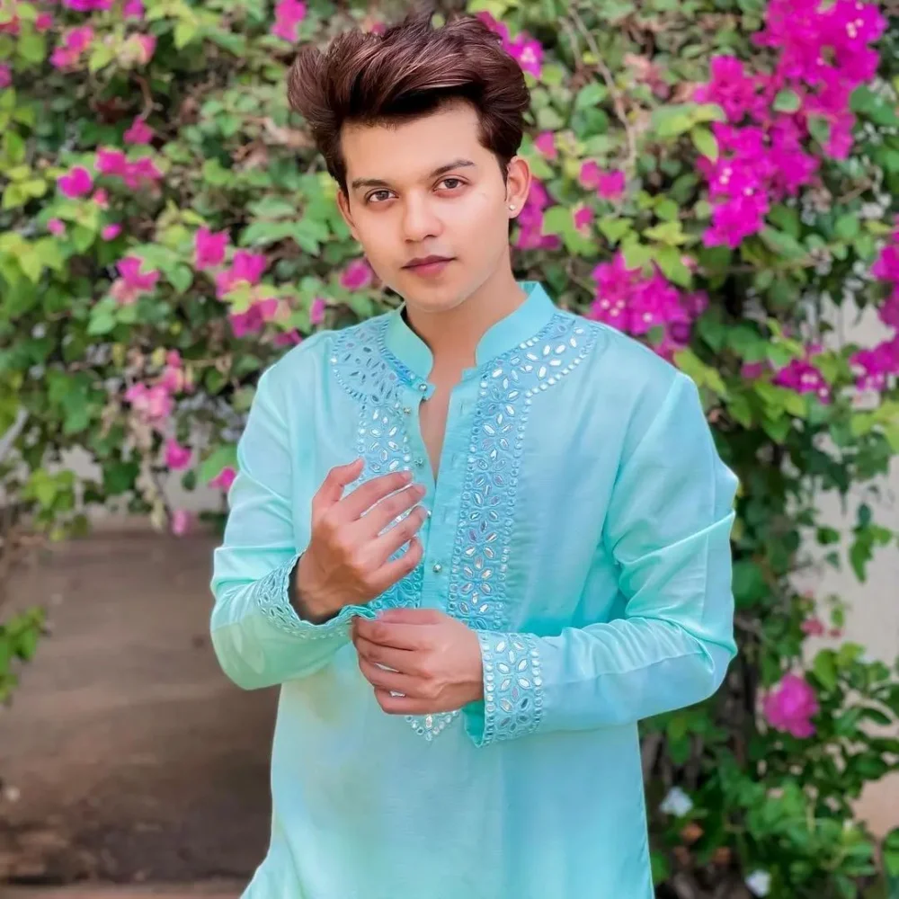 Men’s Wedding Special Designer Luxury Gota Embroidery Kurta Pajama Set – Premium Traditional Ethnic Wear by Faisaloutfits - Faisal Outfits - 2