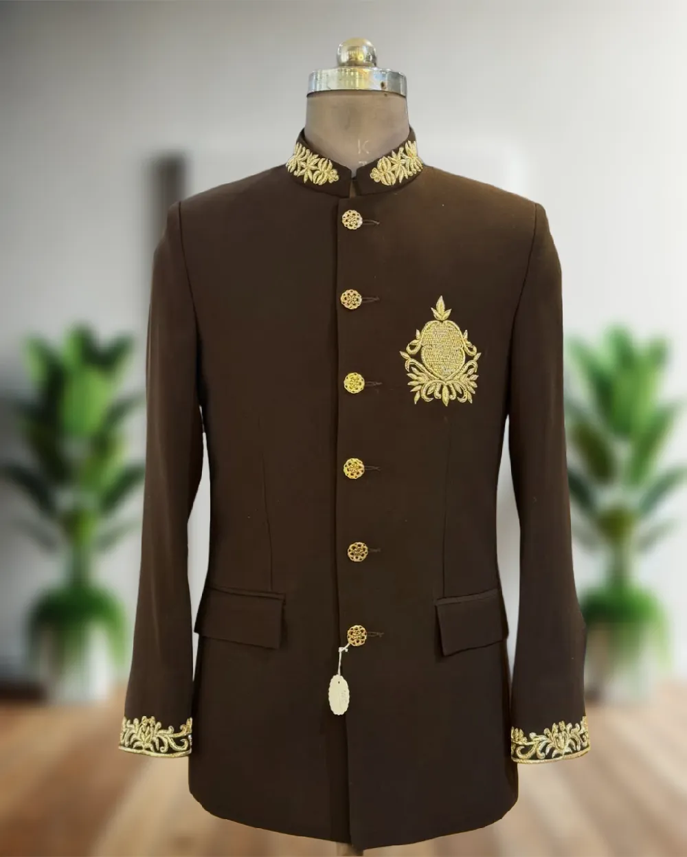 Men’s Exclusive Most Trending Designer Luxury Handcrafted Bandhgala Jodhpuri with Pant Set – Royal Wedding, Reception & Premium Ethnic Wear by Faisaloutfits - Faisal Outfits - 3