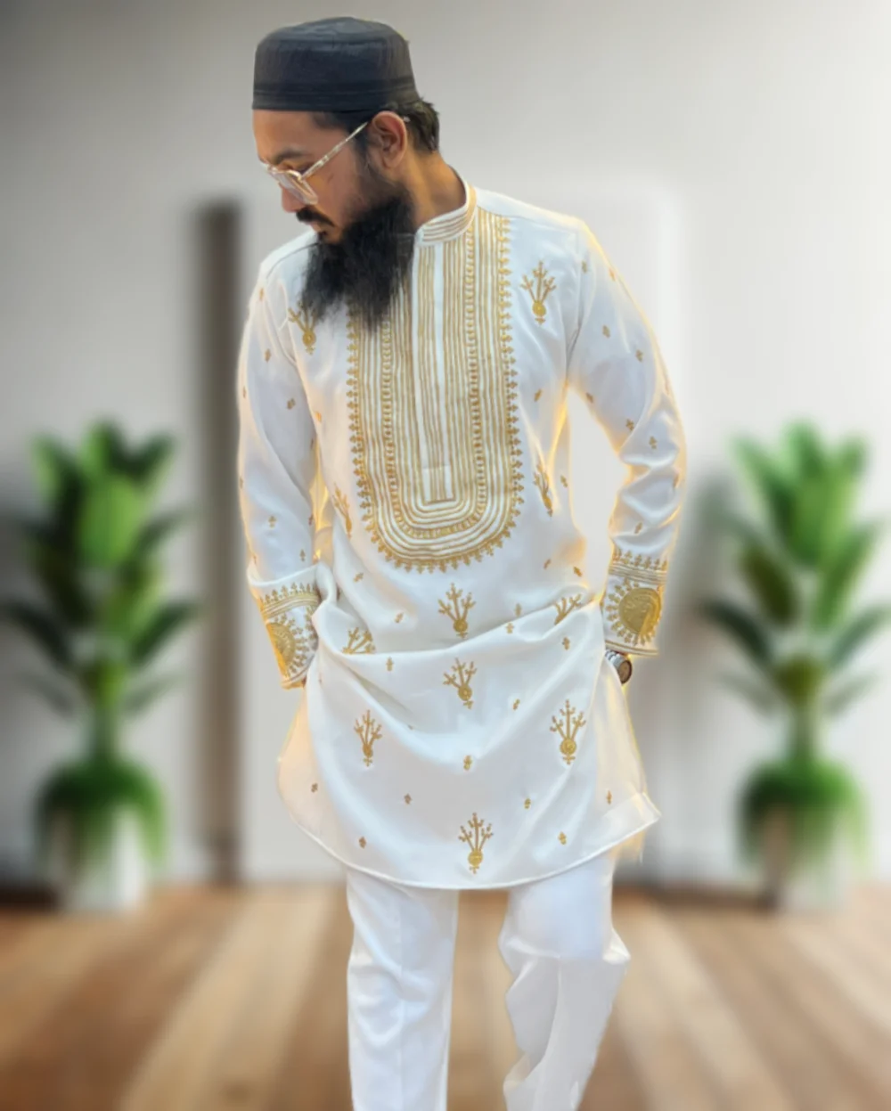 Men’s Premium Exclusive Designer Luxury Thread Embroidery Kurta Pajama Set by Faisaloutfits - Faisal Outfits