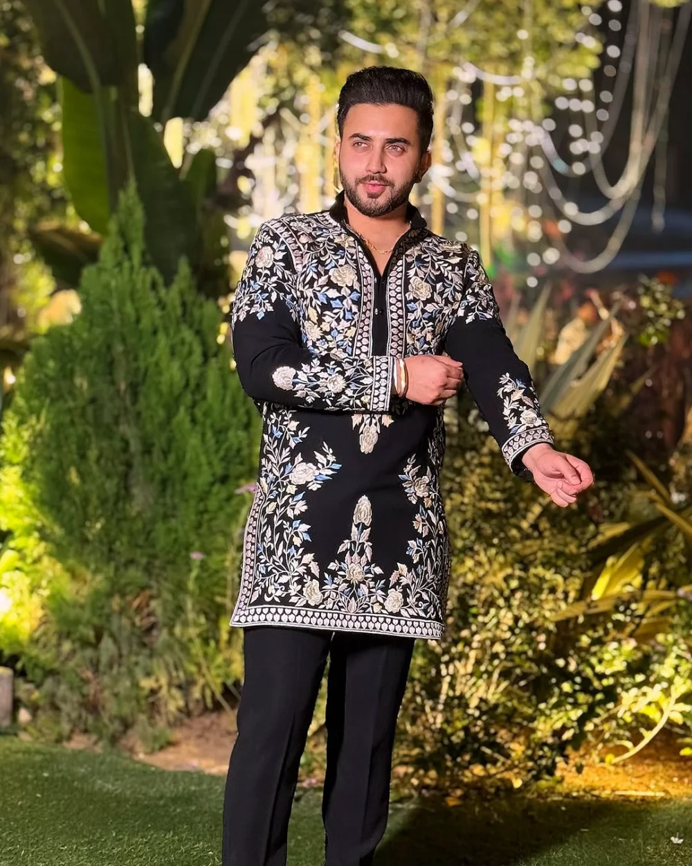 Men’s Exclusive Latest Trending Designer Luxury Thread Embroidery Work Kurta Pajama Set by Faisaloutfits - Faisal Outfits
