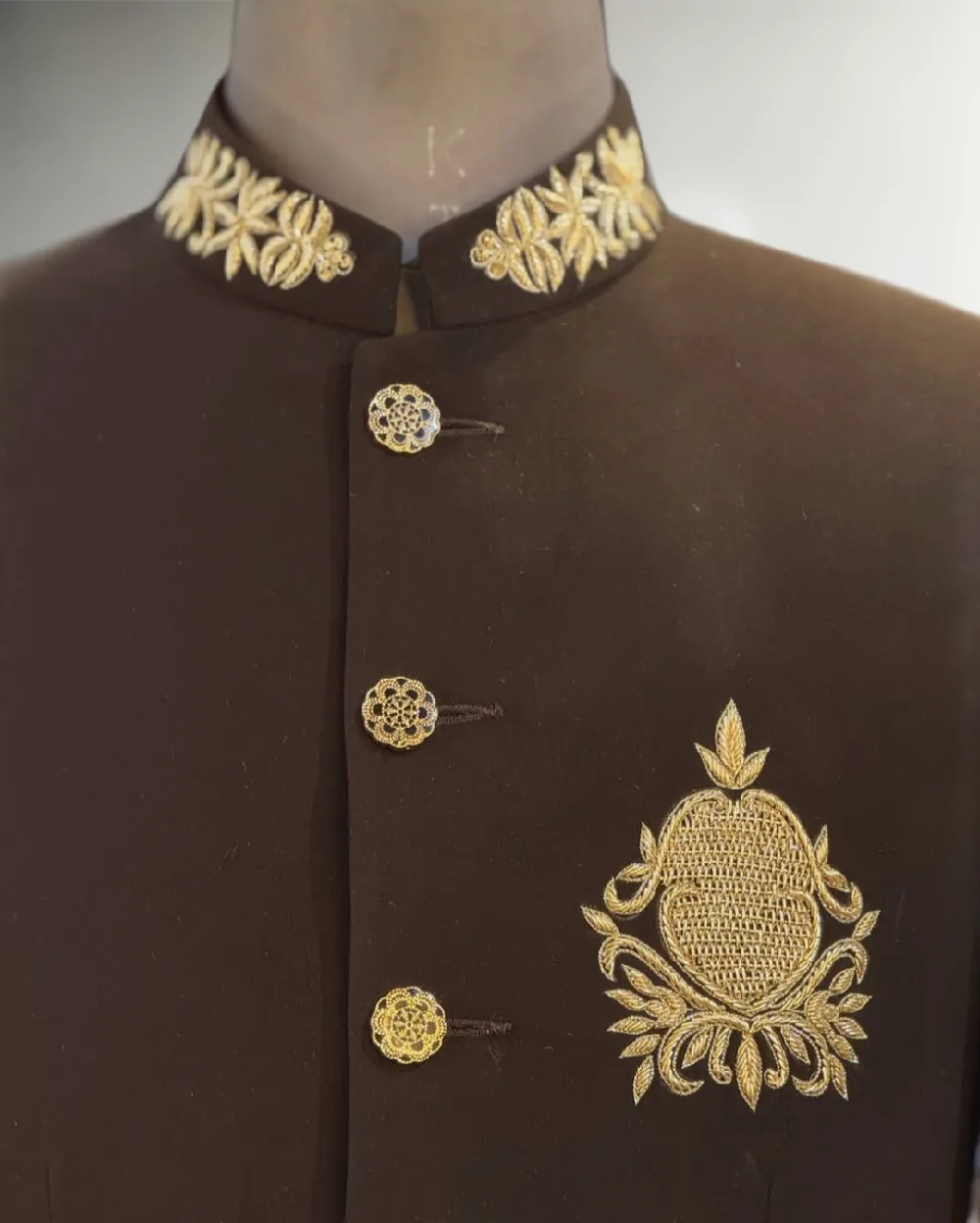Men’s Exclusive Most Trending Designer Luxury Handcrafted Bandhgala Jodhpuri with Pant Set – Royal Wedding, Reception & Premium Ethnic Wear by Faisaloutfits - Faisal Outfits - 2