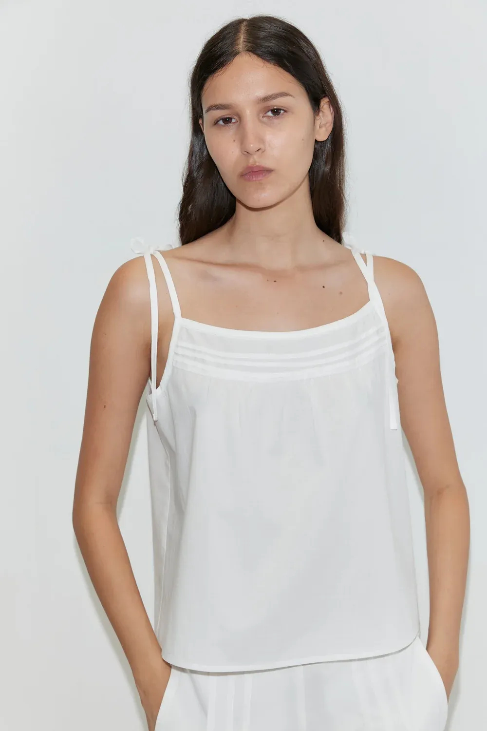 Tied Cami - White