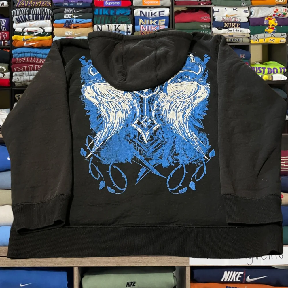 Y2K skater grunge cross full zip hoodie - 2