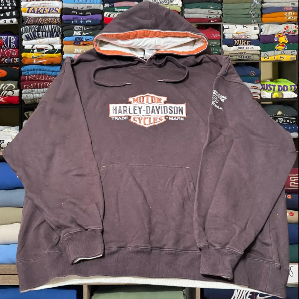 Y2K brown motorcycle hoodie