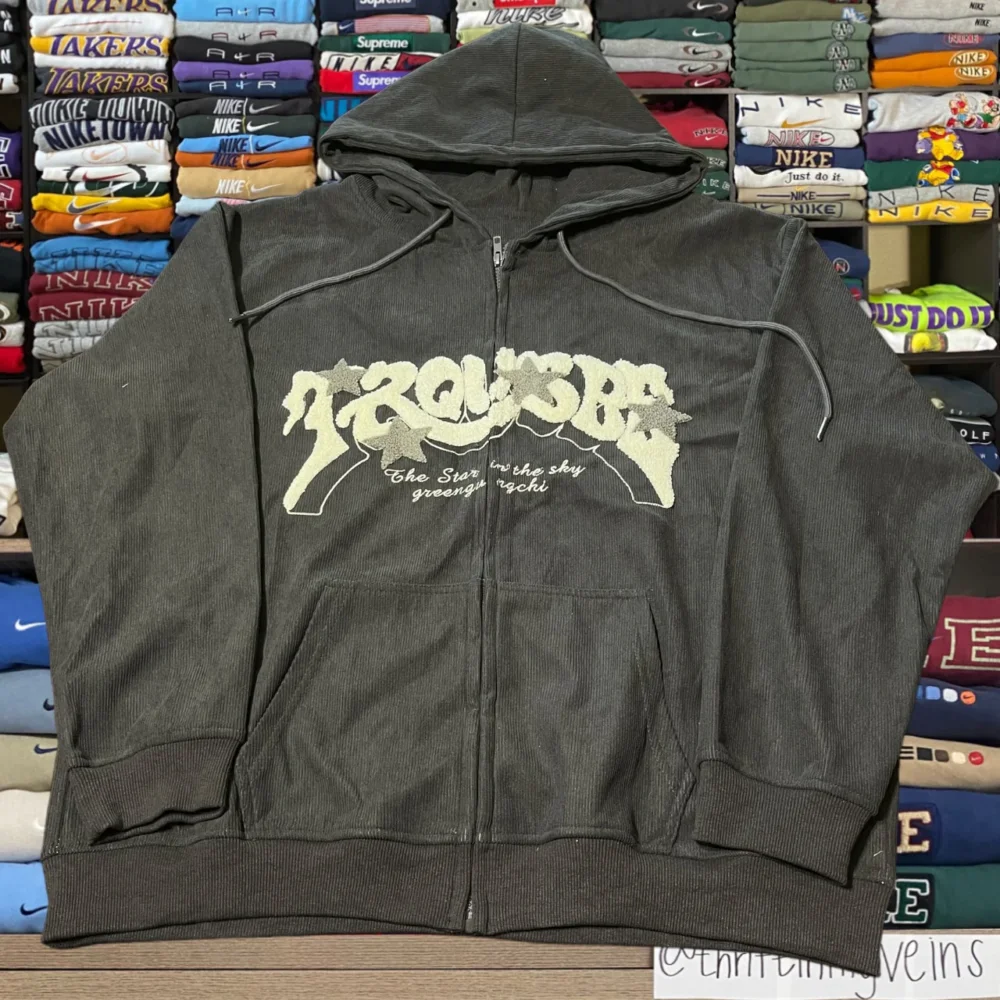 Y2K felt logo skater star hoodie