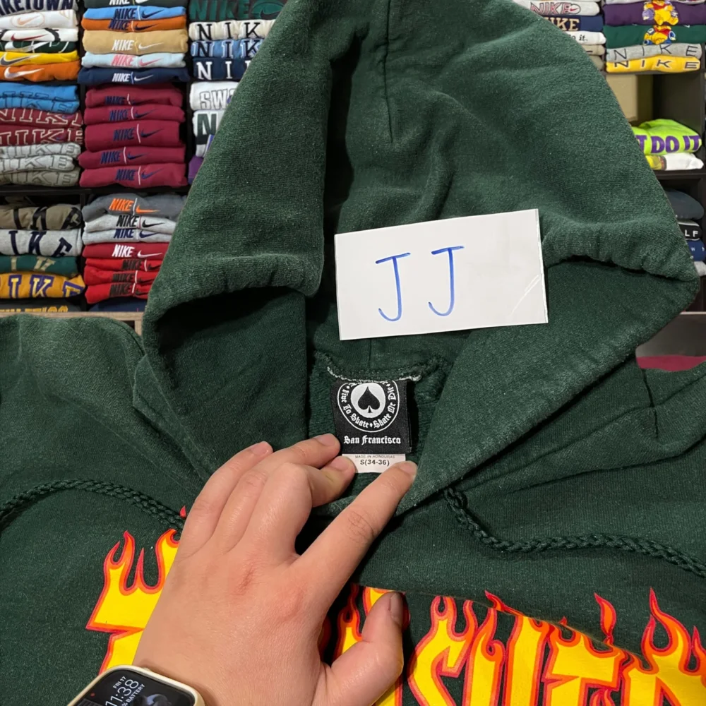 Y2K thrasher green hoodie - 3