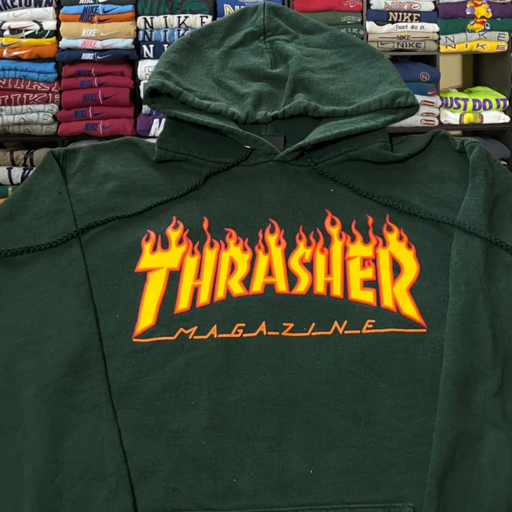 Y2K thrasher green hoodie - 2