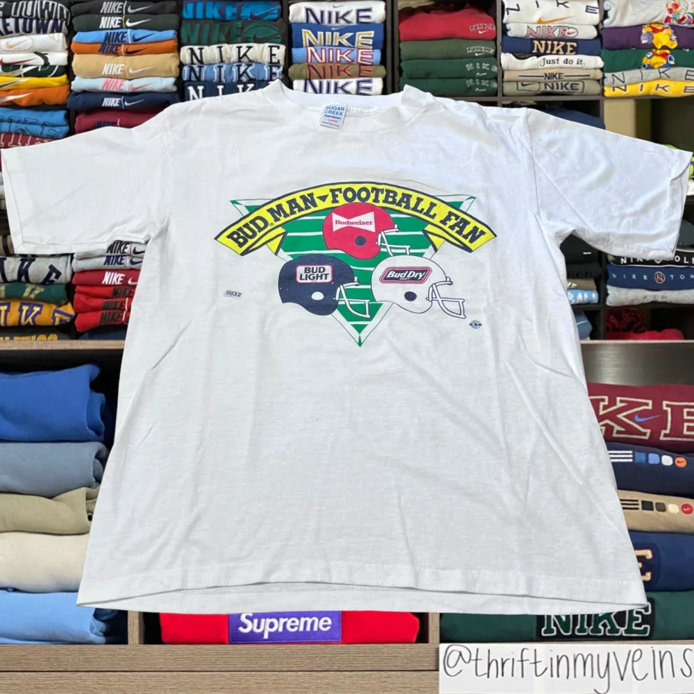 90s bud football shirt (large)