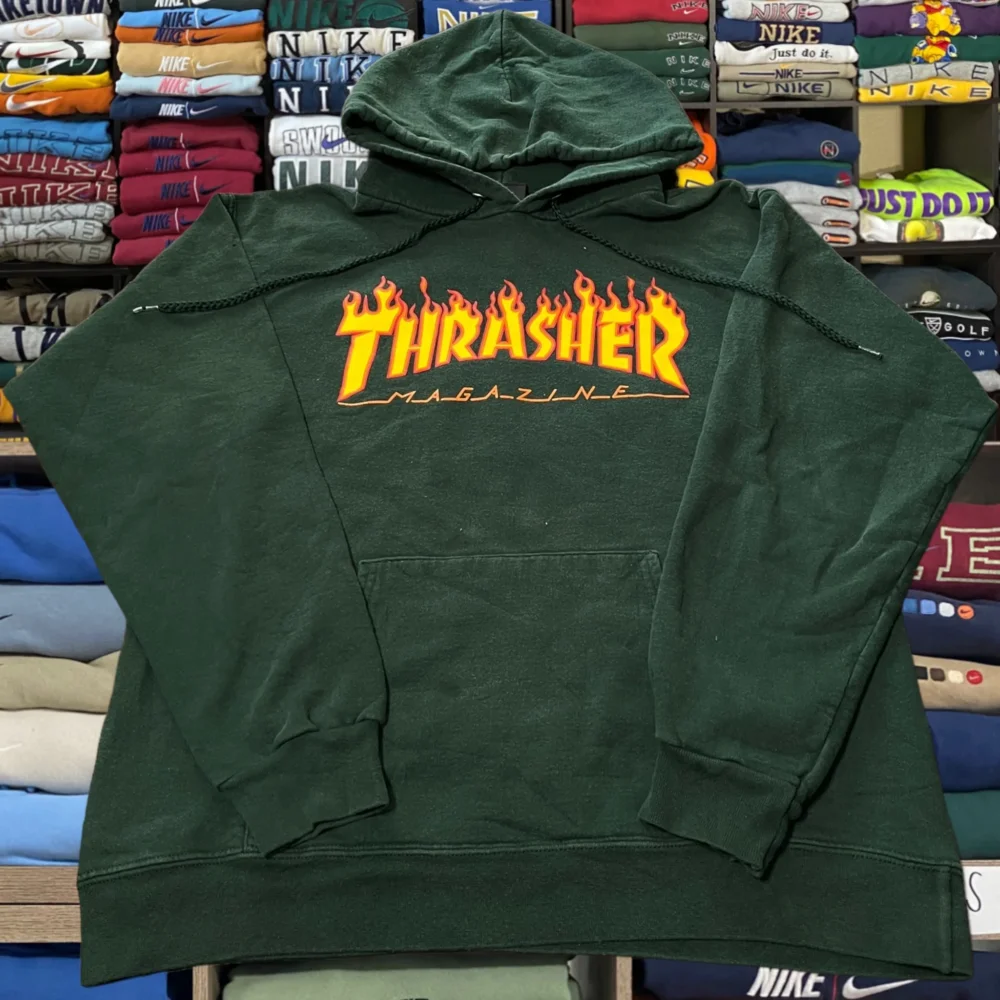 Y2K thrasher green hoodie