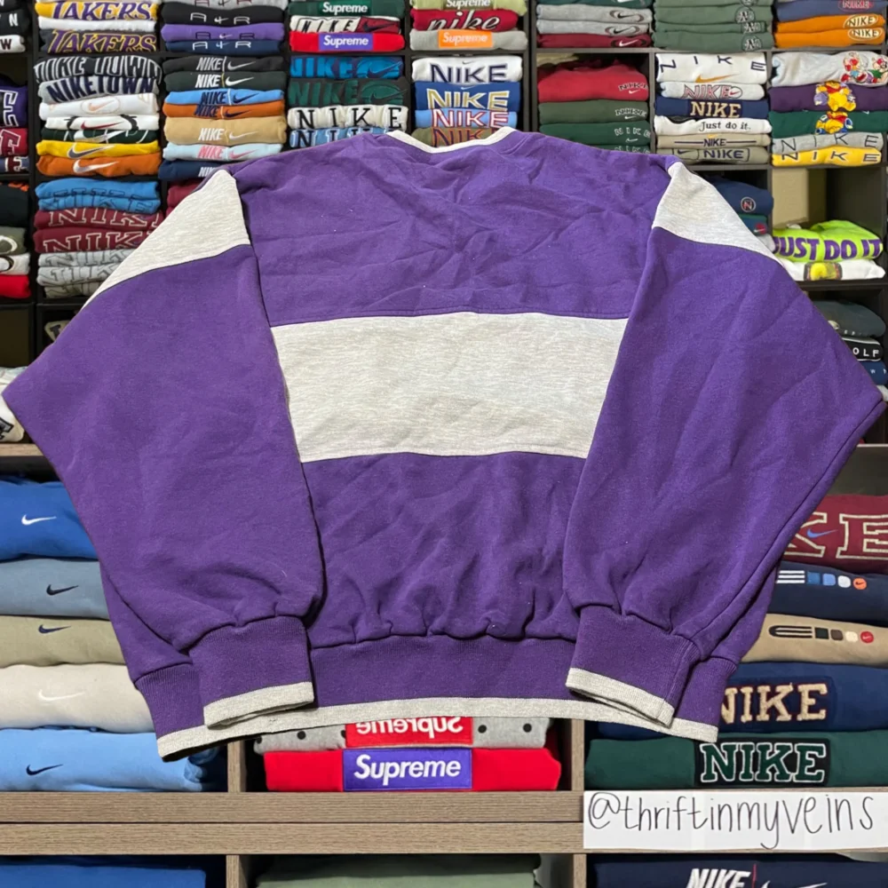 90s Nike spelled out color block sweater - 4