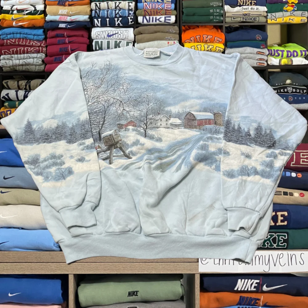 90s nature winter sweater