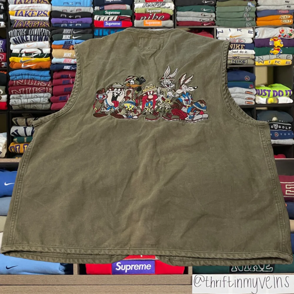 90s super rare Indiana jones looney tunes utility vest