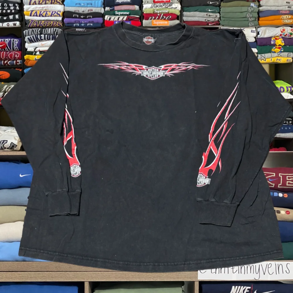Y2K 2003 Harley Davidson flame shirt