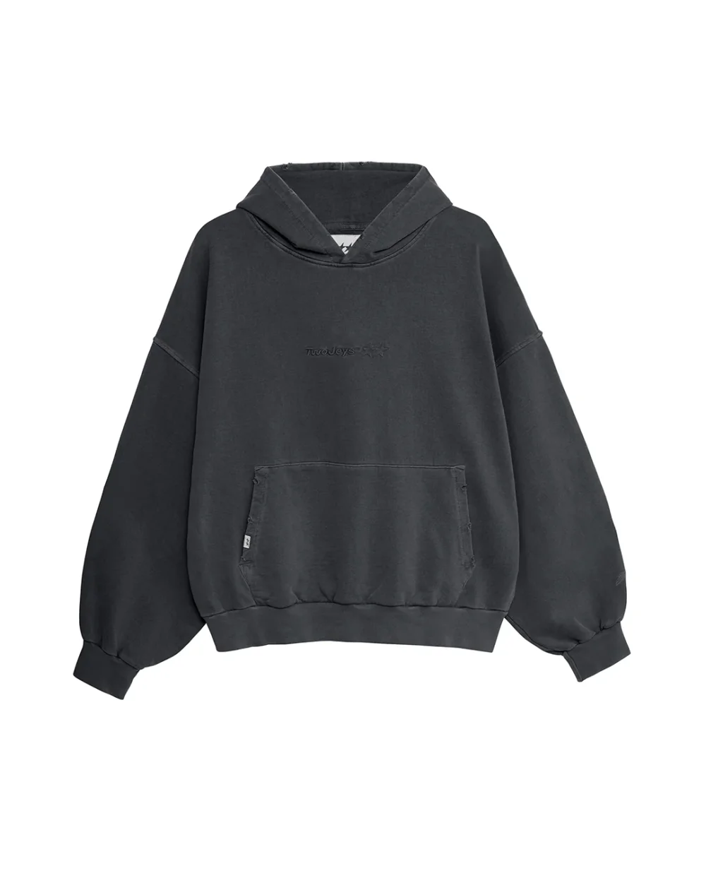 Stone Washed Black Icon Hoodie