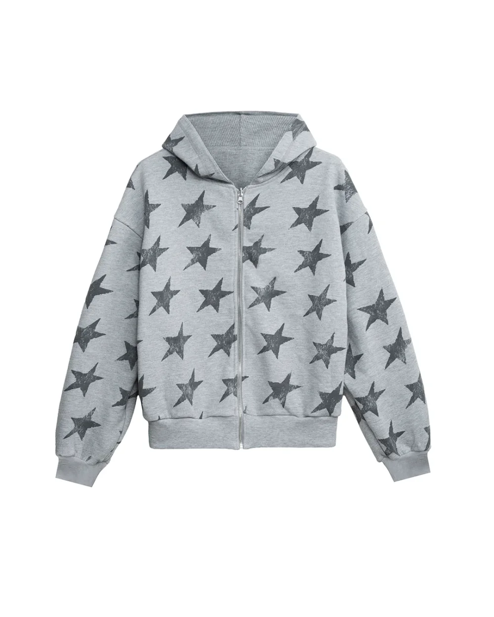 All Over Reversible Full-zip Grey Melange