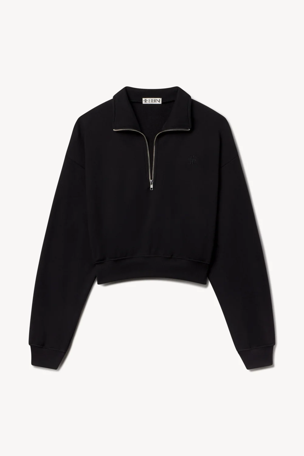 CROPPED HALF-ZIP SWEATSHIRT