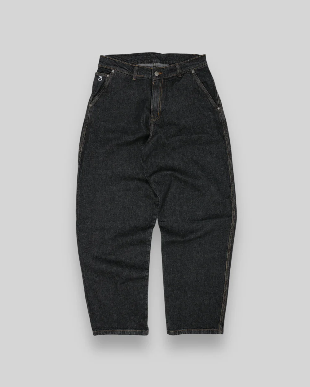 OG Baggy Fit Work Denim Jeans (Washed Black) - 4