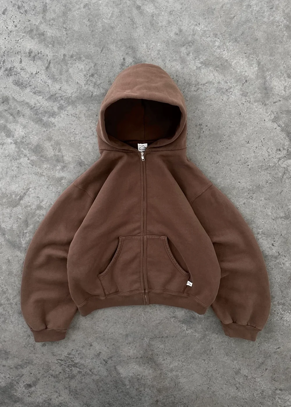 ZIP-UP HOODIE - COFFEE