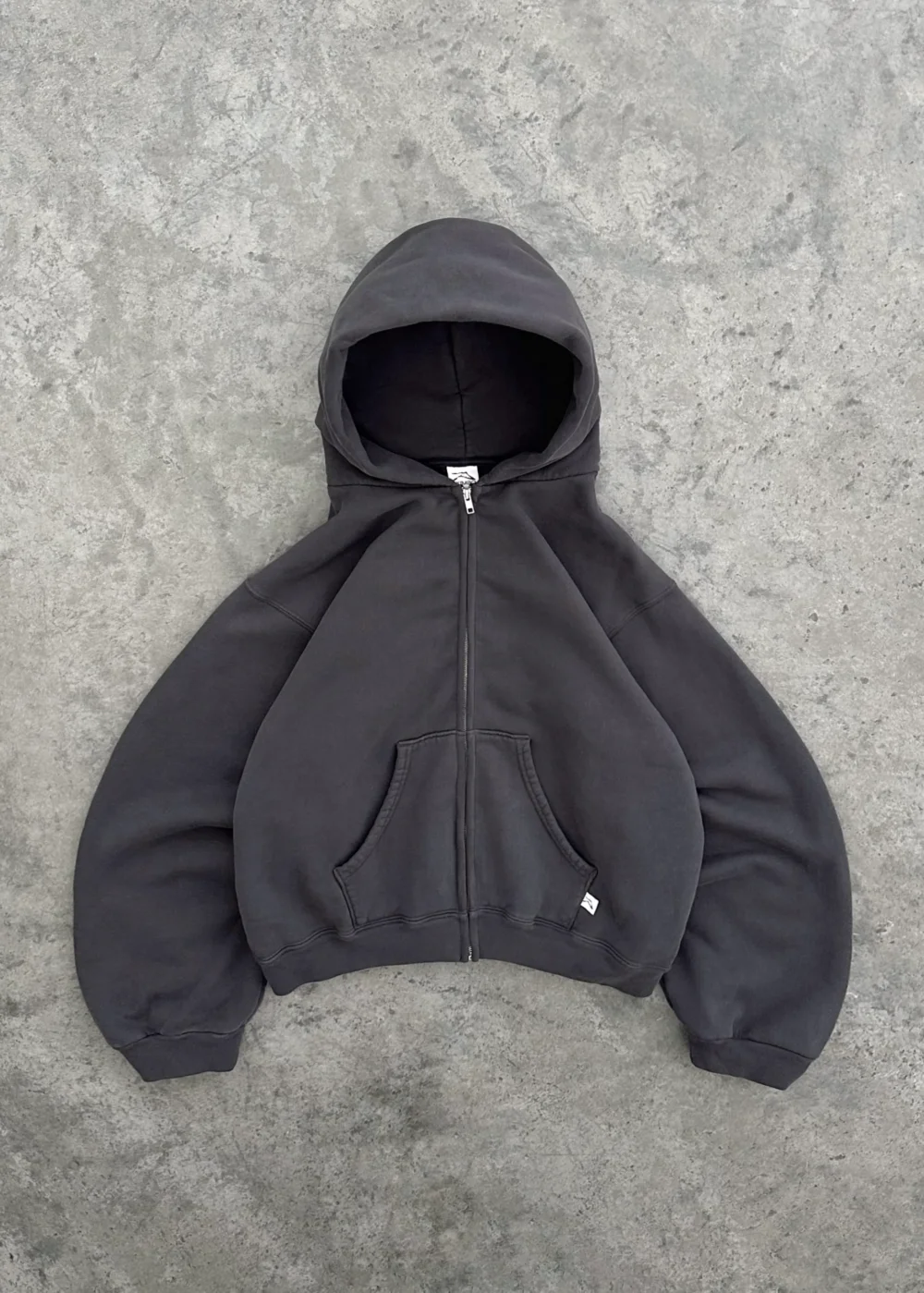 ZIP-UP HOODIE - CHARCOAL