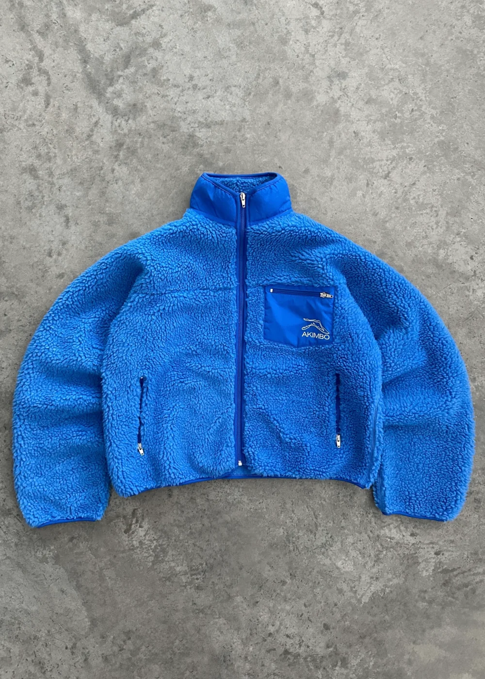 WASATCH DEEP PILE FLEECE JACKET - COBALT BLUE