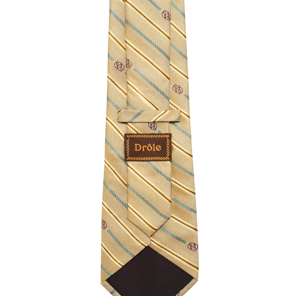 Drôle de Monsieur Cravate Rayee Monogramme Tie - 2